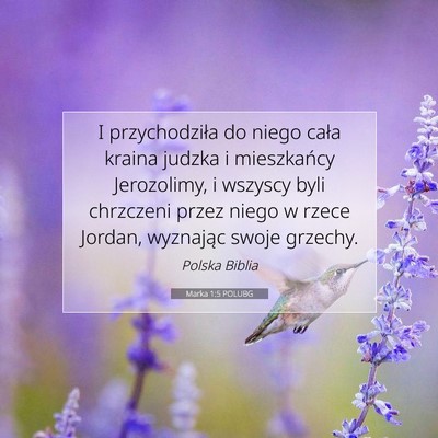 Picture 07 - Marka 1:5 POLUBG - I przychodziła do niego cała kraina judzka i - Bible Verse Picture