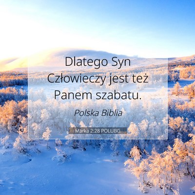 Picture 07 - Marka 2:28 POLUBG - Dlatego Syn Człowieczy jest też Panem - Bible Verse Picture