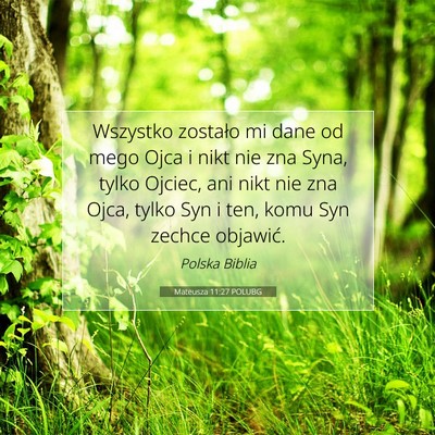 Picture 07 - Mateusza 11:27 POLUBG - Wszystko zostało mi dane od mego Ojca i nikt nie - Bible Verse Picture
