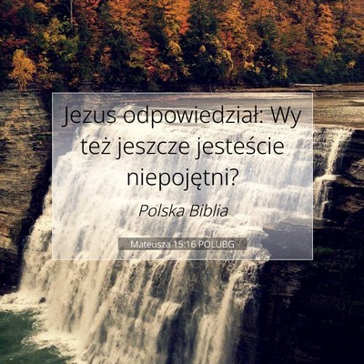 Picture 07 - Mateusza 15:16 POLUBG - Jezus odpowiedział: Wy też jeszcze jesteście - Bible Verse Picture