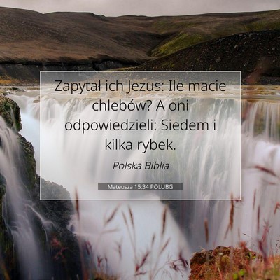 Picture 07 - Mateusza 15:34 POLUBG - Zapytał ich Jezus: Ile macie chlebów? A oni - Bible Verse Picture