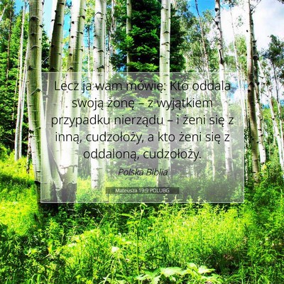 Picture 07 - Mateusza 19:9 POLUBG - Lecz ja wam mówię: Kto oddala swoją żonę – - Bible Verse Picture