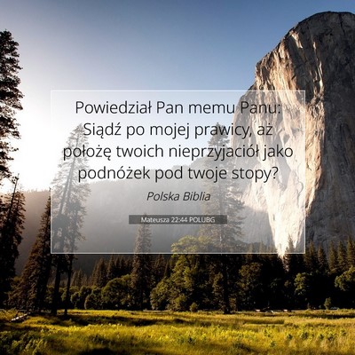 Picture 07 - Mateusza 22:44 POLUBG - Powiedział Pan memu Panu: Siądź po mojej - Bible Verse Picture