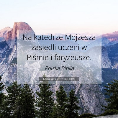 Picture 07 - Mateusza 23:2 POLUBG - Na katedrze Mojżesza zasiedli uczeni w Piśmie i - Bible Verse Picture