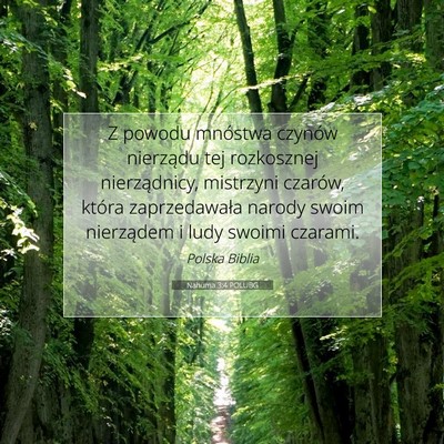 Picture 07 - Nahuma 3:4 POLUBG - Z powodu mnóstwa czynów nierządu tej - Bible Verse Picture