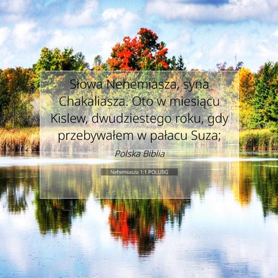 Picture 07 - Nehemiasza 1:1 POLUBG - Słowa Nehemiasza, syna Chakaliasza. Oto w - Bible Verse Picture