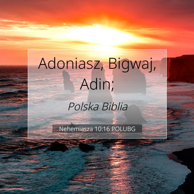 Picture 07 - Nehemiasza 10:16 POLUBG - Adoniasz, Bigwaj, - Bible Verse Picture