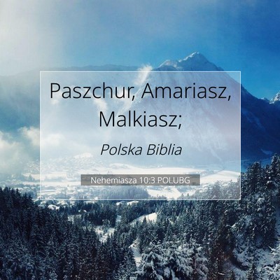 Picture 07 - Nehemiasza 10:3 POLUBG - Paszchur, Amariasz, - Bible Verse Picture