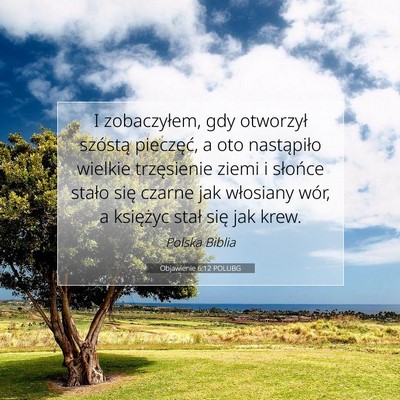 Picture 07 - Objawienie 6:12 POLUBG - I zobaczyłem, gdy otworzył szóstą pieczęć, - Bible Verse Picture