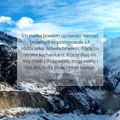 Picture 07 - Ozeasza 2:5 POLUBG - Ich matka bowiem uprawiała nierząd, bezwstydnie - Bible Verse Picture