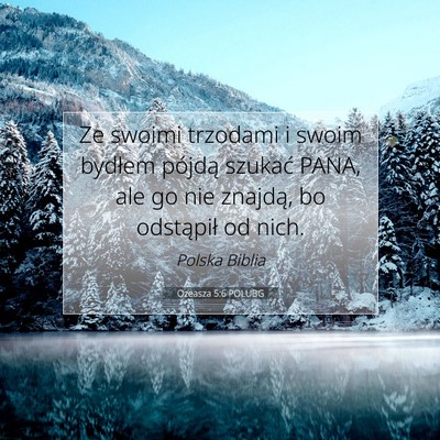 Picture 07 - Ozeasza 5:6 POLUBG - Ze swoimi trzodami i swoim bydłem pójdą - Bible Verse Picture