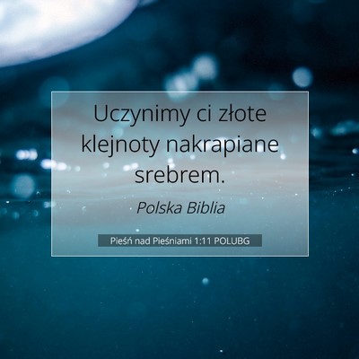 Picture 07 - Pieśń nad Pieśniami 1:11 POLUBG - Uczynimy ci złote klejnoty nakrapiane - Bible Verse Picture