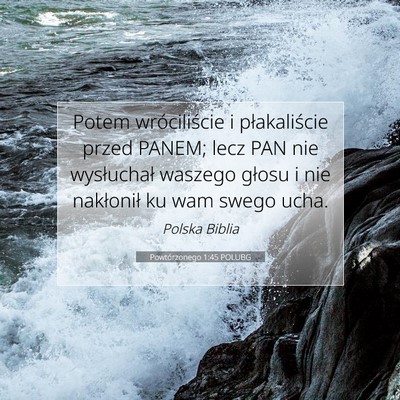 Picture 07 - Powtórzonego 1:45 POLUBG - Potem wróciliście i płakaliście przed PANEM; - Bible Verse Picture