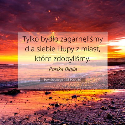 Picture 07 - Powtórzonego 2:35 POLUBG - Tylko bydło zagarnęliśmy dla siebie i łupy z - Bible Verse Picture