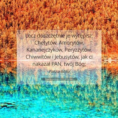 Picture 07 - Powtórzonego 20:17 POLUBG - Lecz doszczętnie je wytępisz: Chetytów, - Bible Verse Picture