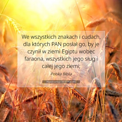 Picture 07 - Powtórzonego 34:11 POLUBG - We wszystkich znakach i cudach, dla których PAN - Bible Verse Picture