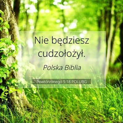 Picture 07 - Powtórzonego 5:18 POLUBG - Nie będziesz - Bible Verse Picture