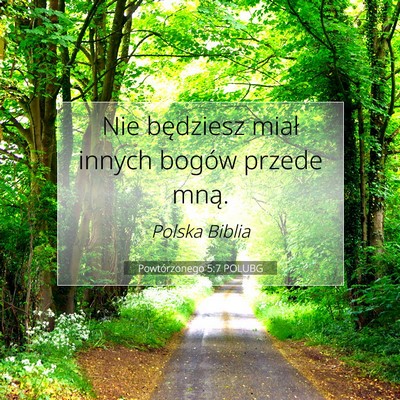 Picture 07 - Powtórzonego 5:7 POLUBG - Nie będziesz miał innych bogów przede - Bible Verse Picture
