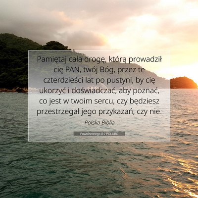 Picture 07 - Powtórzonego 8:2 POLUBG - Pamiętaj całą drogę, którą prowadził cię - Bible Verse Picture
