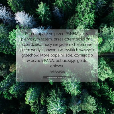 Picture 07 - Powtórzonego 9:18 POLUBG - Potem upadłem przed PANEM jak za pierwszym - Bible Verse Picture
