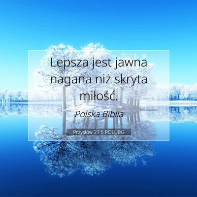 Picture 07 - Przysłów 27:5 POLUBG - Lepsza jest jawna nagana niż skryta - Bible Verse Picture