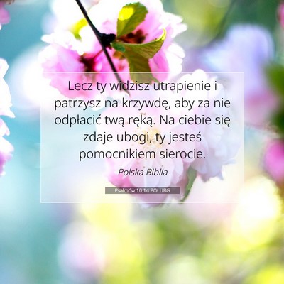 Picture 07 - Psalmów 10:14 POLUBG - Lecz ty widzisz utrapienie i patrzysz na - Bible Verse Picture
