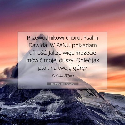 Picture 07 - Psalmów 11:1 POLUBG - Przewodnikowi chóru. Psalm Dawida. W PANU - Bible Verse Picture