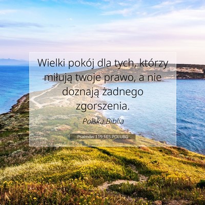 Picture 07 - Psalmów 119:165 POLUBG - Wielki pokój dla tych, którzy miłują twoje - Bible Verse Picture