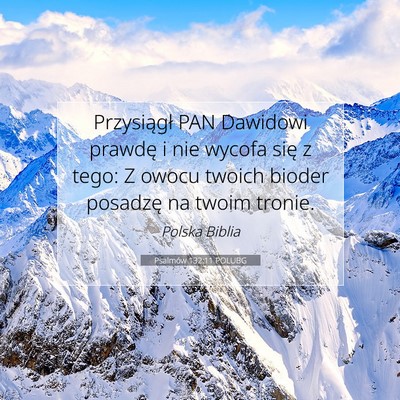 Picture 07 - Psalmów 132:11 POLUBG - Przysiągł PAN Dawidowi prawdę i nie wycofa - Bible Verse Picture
