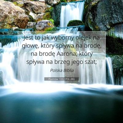 Picture 07 - Psalmów 133:2 POLUBG - Jest to jak wyborny olejek na głowę, który - Bible Verse Picture