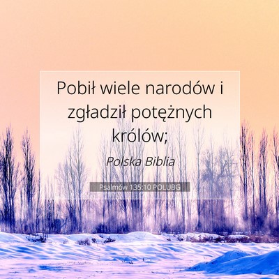 Picture 07 - Psalmów 135:10 POLUBG - Pobił wiele narodów i zgładził potężnych - Bible Verse Picture