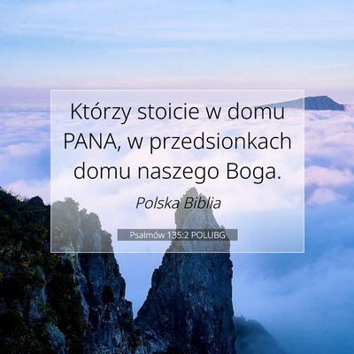 Picture 07 - Psalmów 135:2 POLUBG - Którzy stoicie w domu PANA, w przedsionkach domu - Bible Verse Picture