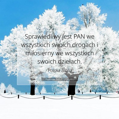 Picture 07 - Psalmów 145:17 POLUBG - Sprawiedliwy jest PAN we wszystkich swoich - Bible Verse Picture