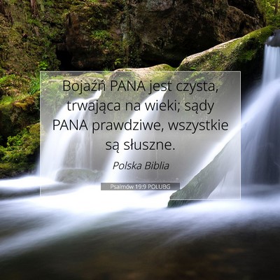 Picture 07 - Psalmów 19:9 POLUBG - Bojaźń PANA jest czysta, trwająca na wieki; - Bible Verse Picture