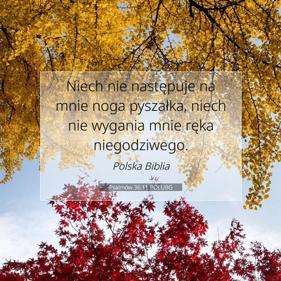 Picture 07 - Psalmów 36:11 POLUBG - Niech nie następuje na mnie noga pyszałka, - Bible Verse Picture