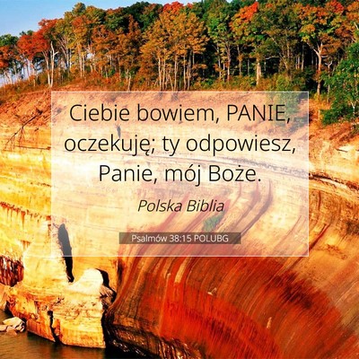 Picture 07 - Psalmów 38:15 POLUBG - Ciebie bowiem, PANIE, oczekuję; ty odpowiesz, - Bible Verse Picture