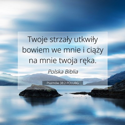 Picture 07 - Psalmów 38:2 POLUBG - Twoje strzały utkwiły bowiem we mnie i ciąży - Bible Verse Picture