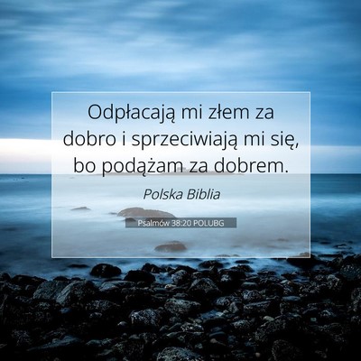 Picture 07 - Psalmów 38:20 POLUBG - Odpłacają mi złem za dobro i sprzeciwiają mi - Bible Verse Picture