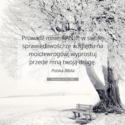 Picture 07 - Psalmów 5:8 POLUBG - Prowadź mnie, PANIE, w swojej sprawiedliwości - Bible Verse Picture