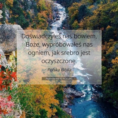 Picture 07 - Psalmów 66:10 POLUBG - Doświadczyłeś nas bowiem, Boże, - Bible Verse Picture