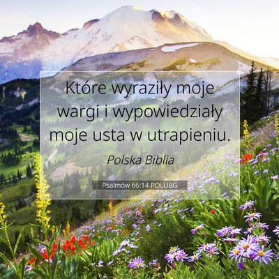 Picture 07 - Psalmów 66:14 POLUBG - Które wyraziły moje wargi i wypowiedziały moje - Bible Verse Picture