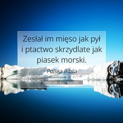Picture 07 - Psalmów 78:27 POLUBG - Zesłał im mięso jak pył i ptactwo skrzydlate - Bible Verse Picture