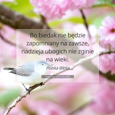 Picture 07 - Psalmów 9:18 POLUBG - Bo biedak nie będzie zapomniany na zawsze, - Bible Verse Picture