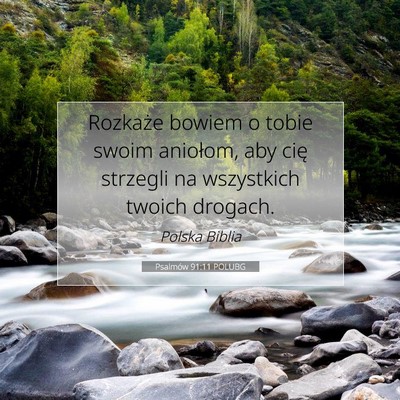 Picture 07 - Psalmów 91:11 POLUBG - Rozkaże bowiem o tobie swoim aniołom, aby cię - Bible Verse Picture