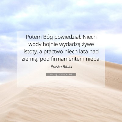 Picture 07 - Rodzaju 1:20 POLUBG - Potem Bóg powiedział: Niech wody hojnie - Bible Verse Picture
