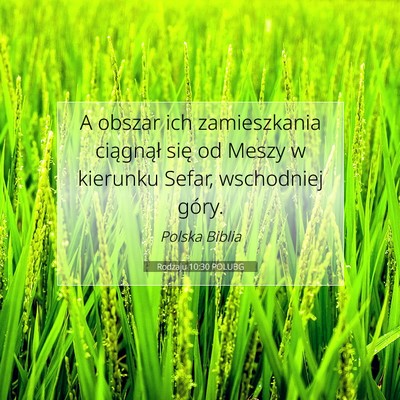 Picture 07 - Rodzaju 10:30 POLUBG - A obszar ich zamieszkania ciągnął się od - Bible Verse Picture