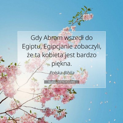 Picture 07 - Rodzaju 12:14 POLUBG - Gdy Abram wszedł do Egiptu, Egipcjanie - Bible Verse Picture