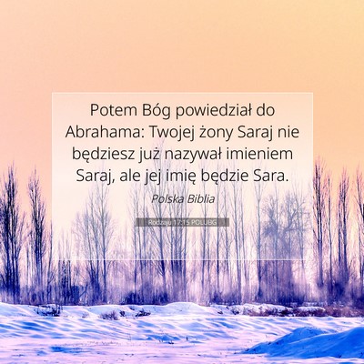 Picture 07 - Rodzaju 17:15 POLUBG - Potem Bóg powiedział do Abrahama: Twojej żony - Bible Verse Picture
