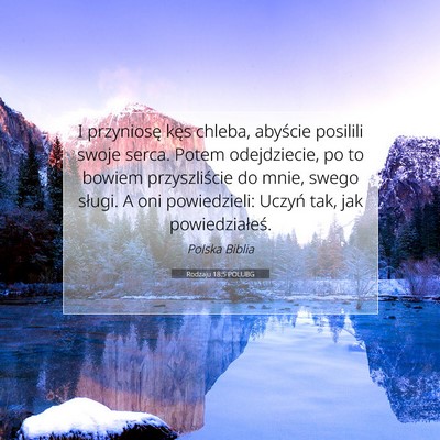 Picture 07 - Rodzaju 18:5 POLUBG - I przyniosę kęs chleba, abyście posilili swoje - Bible Verse Picture