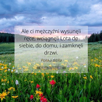 Picture 07 - Rodzaju 19:10 POLUBG - Ale ci mężczyźni wysunęli ręce, wciągnęli - Bible Verse Picture